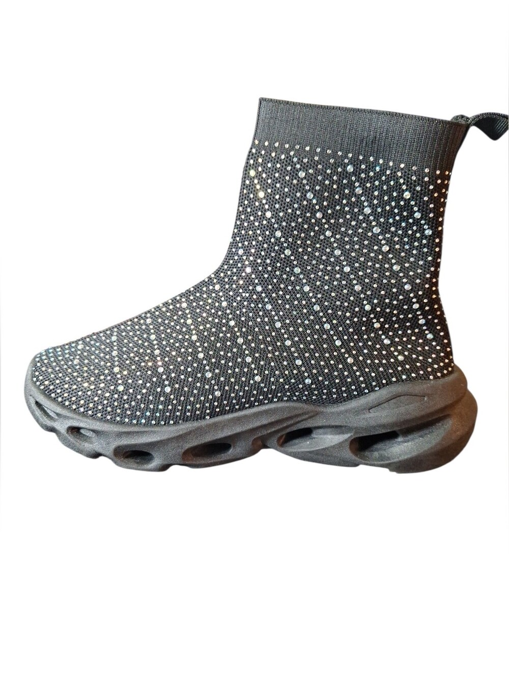 NIB Rouge Rhinestone Sock Sneakers - Picture 3 of 6